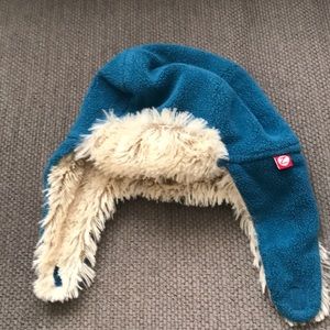 Zutano faux fur and fleece hat